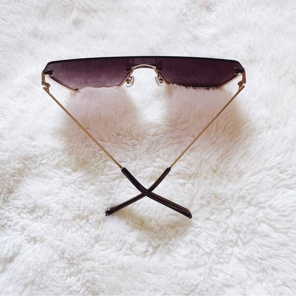 Kalia Clear Black Rimless Sleek Sunglasses - Picture 11 of 11